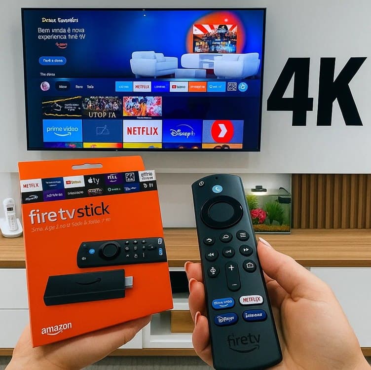 Fire Tv Stick 4k Com Alexa E Comandos De Tv Preto Amazon Preto De Voz